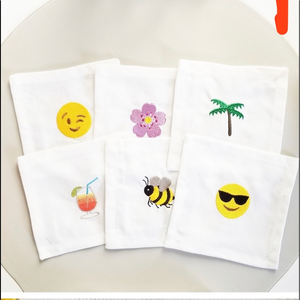 New House of Pom Emoji Cocktail Napkins